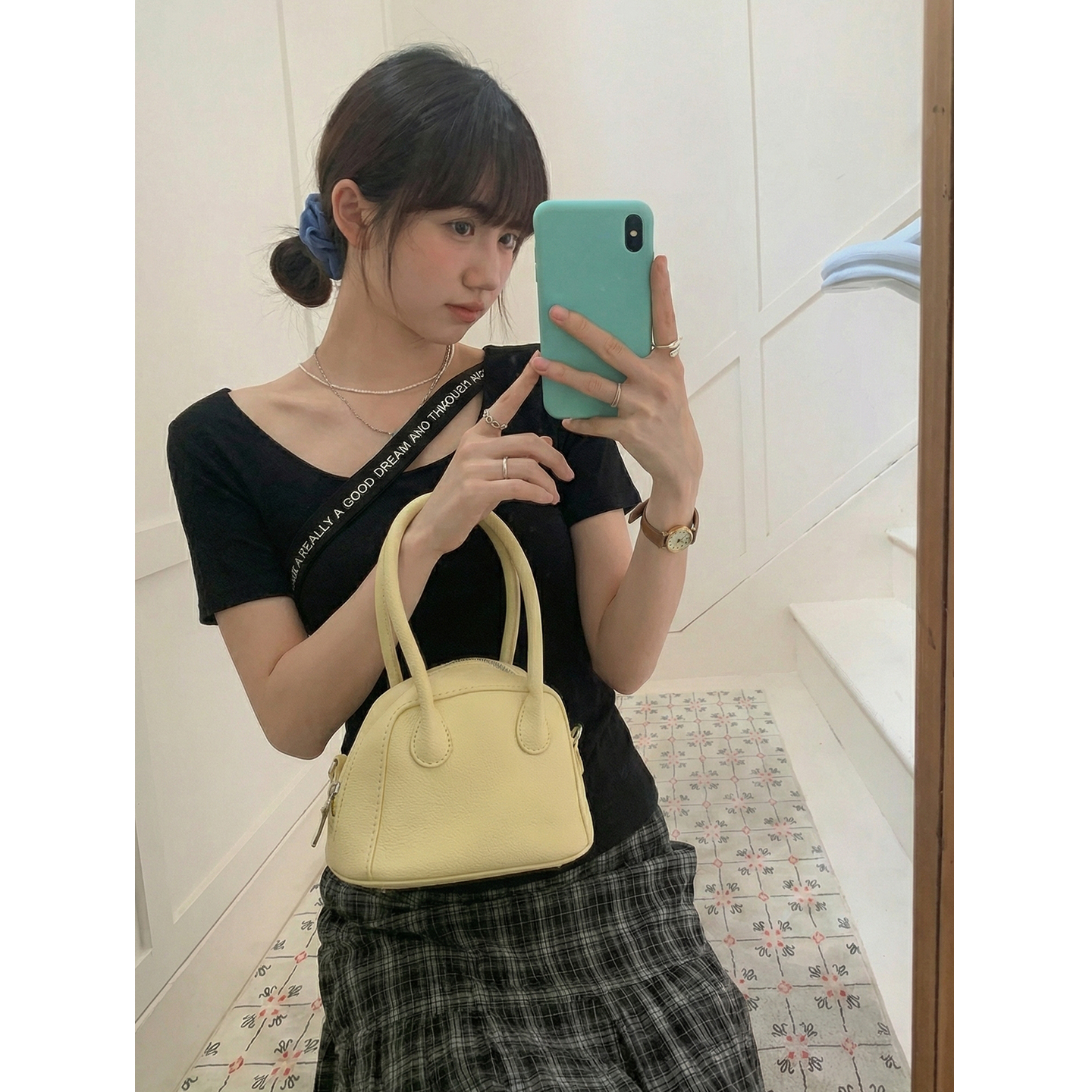 實拍實價正肩t恤女短袖夏裝2026新款墊肩露鎖骨別致上衣半袖體恤