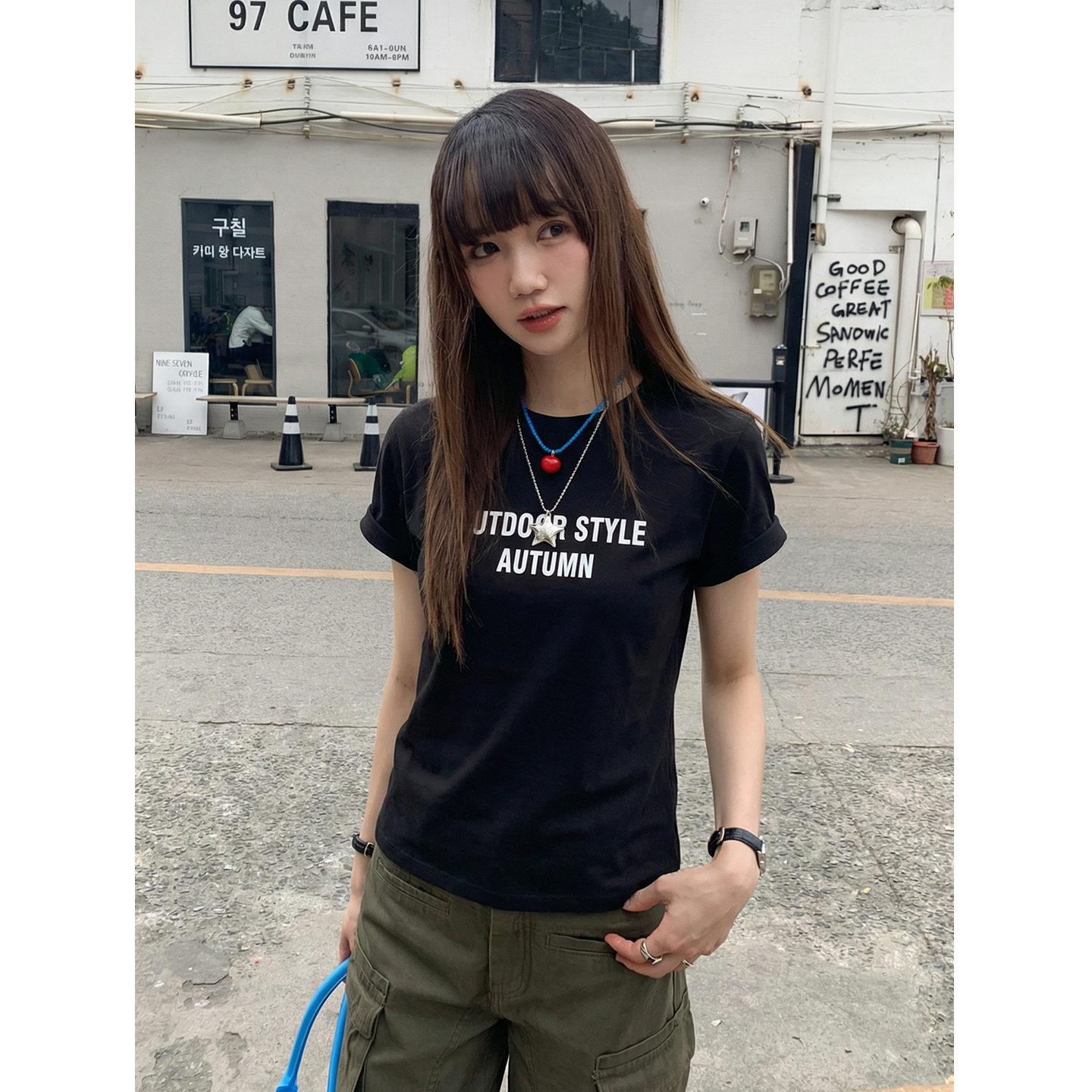 實拍實價#字母短袖女小眾新款2026新款寬松無袖坎肩上衣體恤