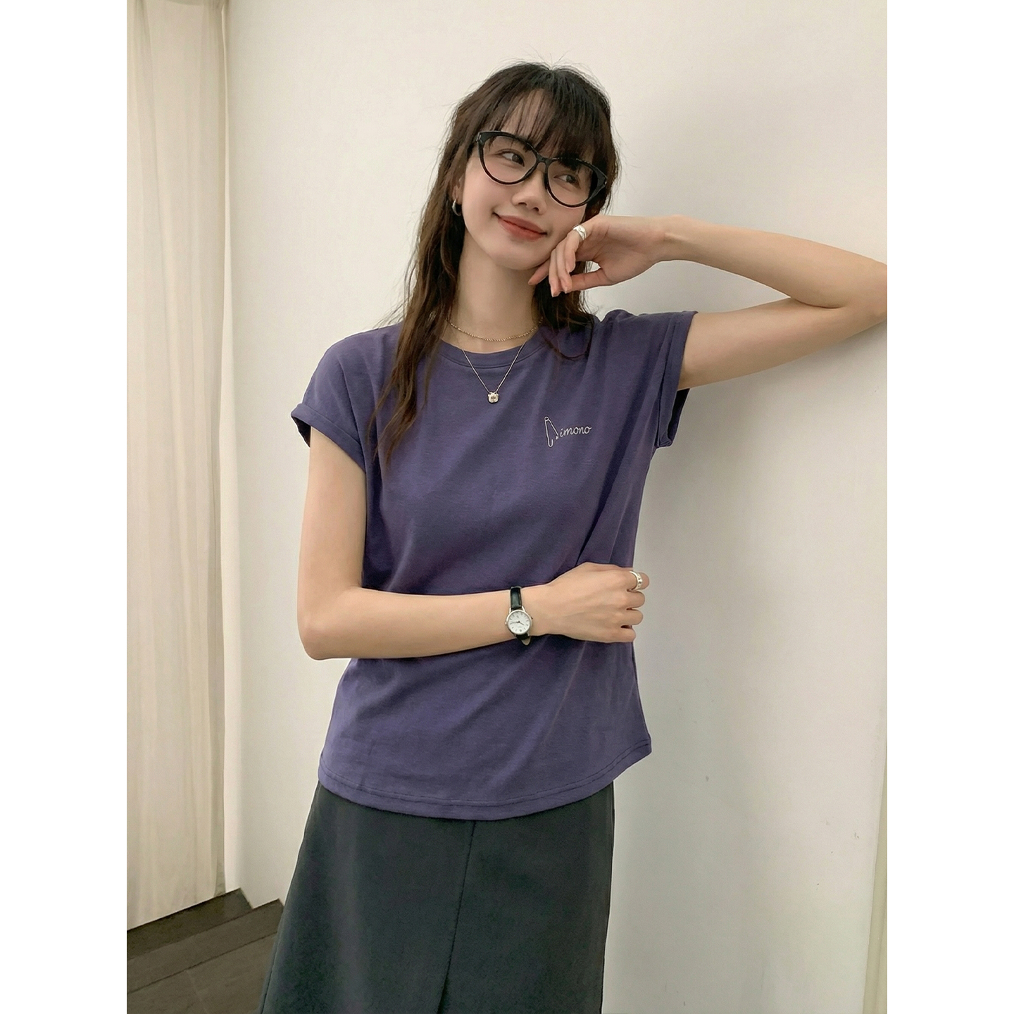 實拍實價#正肩無袖t恤女坎肩夏季寬松美式刺繡小飛袖上衣背心