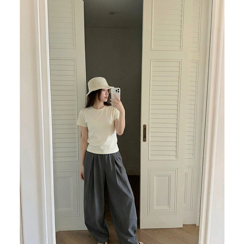 AI實價圓領正肩短袖t恤女2026新款寬松純棉內搭打底衫半袖上衣