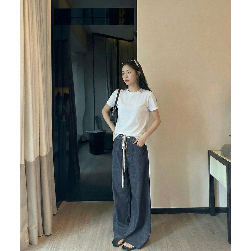 AI實價#純色短袖t恤女2026夏新款純棉圓領簡約大碼寬松顯瘦上衣