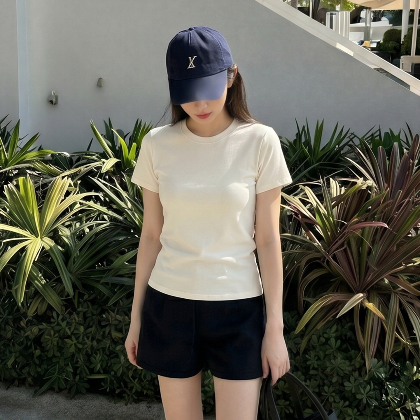 AI實價#純色短袖t恤女2026夏新款純棉圓領簡約大碼寬松顯瘦上衣