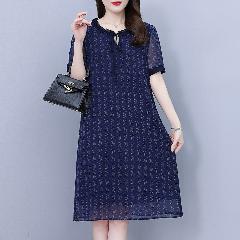 RY1895# 真丝桑蚕丝连衣裙女夏2026新款高级感洋气质宽松大码妈妈碎...