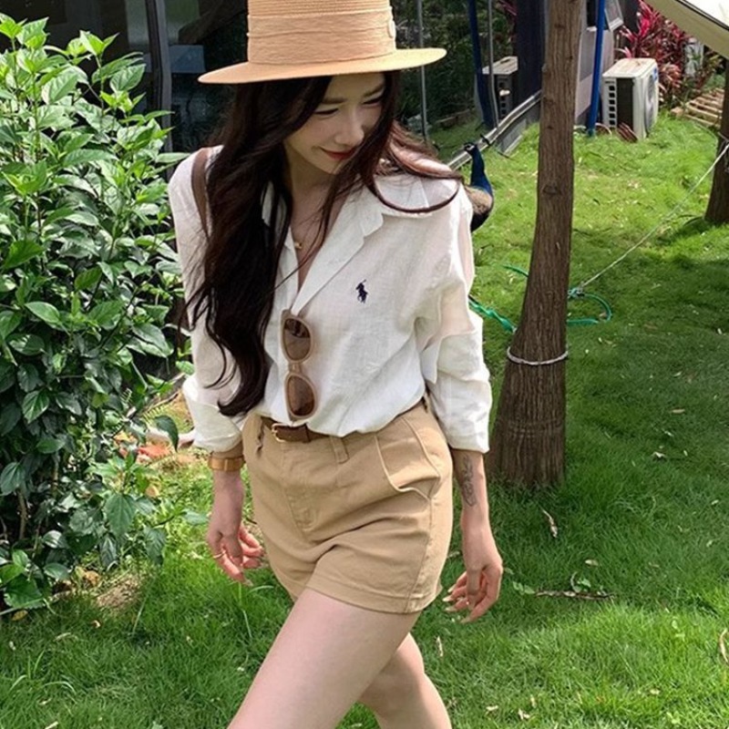 簡約百搭牛仔短褲女2026夏季新款氣質高腰寬松顯瘦牛仔短褲