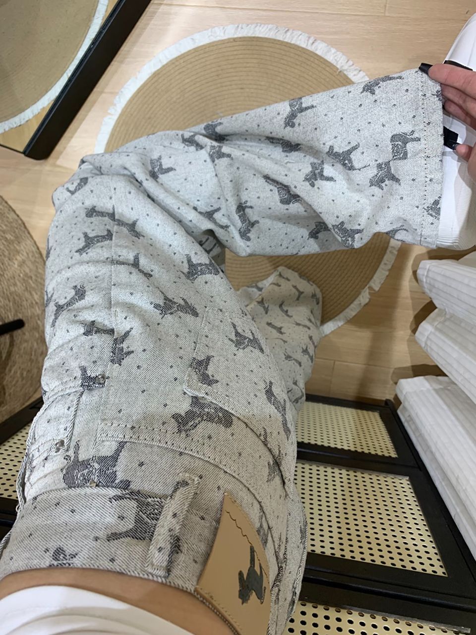 美式復古個性闊腿牛仔褲女夏季2026新款設計感高腰寬松直筒拖地褲