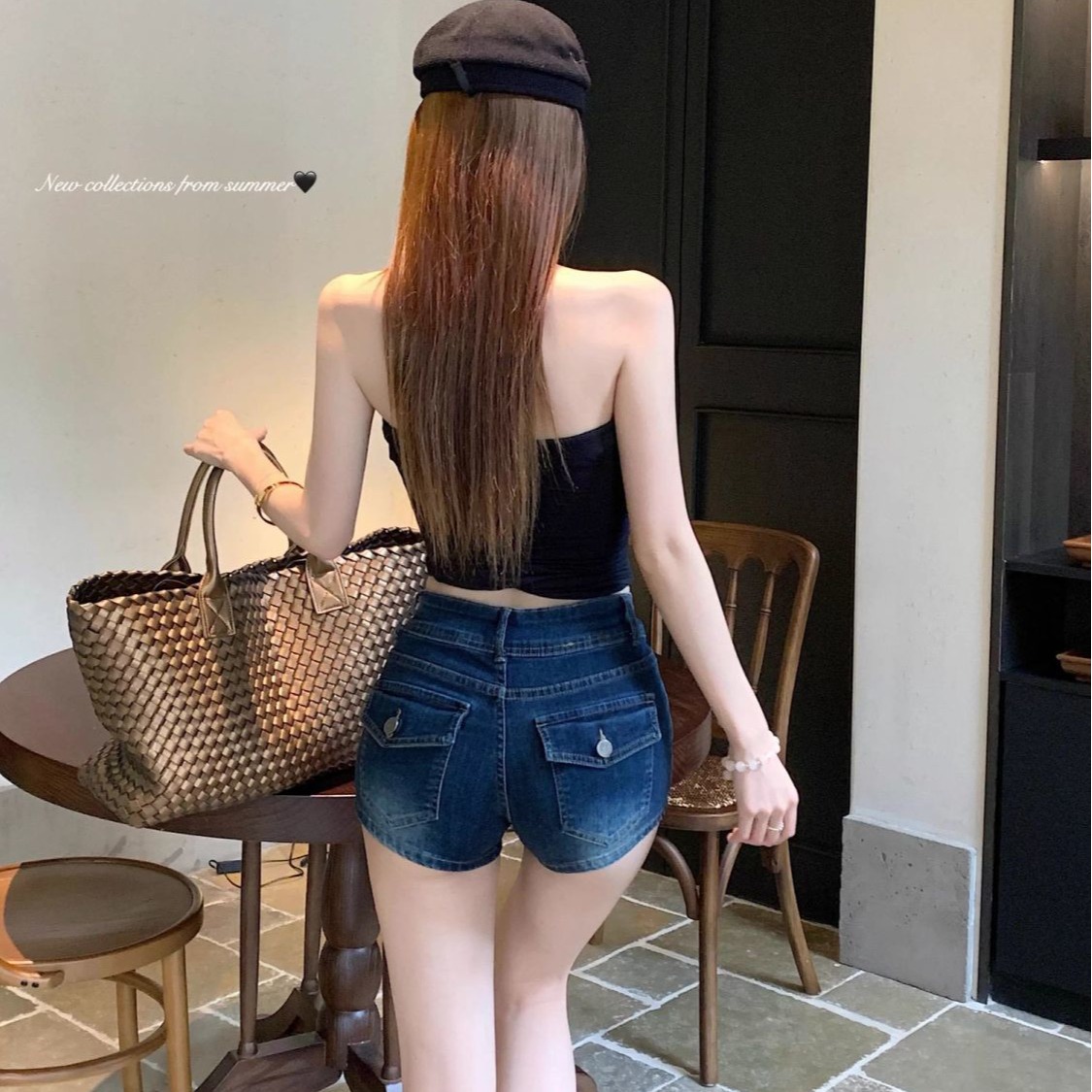 小個子辣妹性感復古設計感兩粒扣牛仔褲女夏季百搭氣質顯瘦短褲子