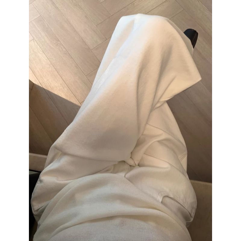 白色闊腿牛仔褲女夏季新款百搭小眾設計感高腰顯瘦寬松百搭彎刀褲