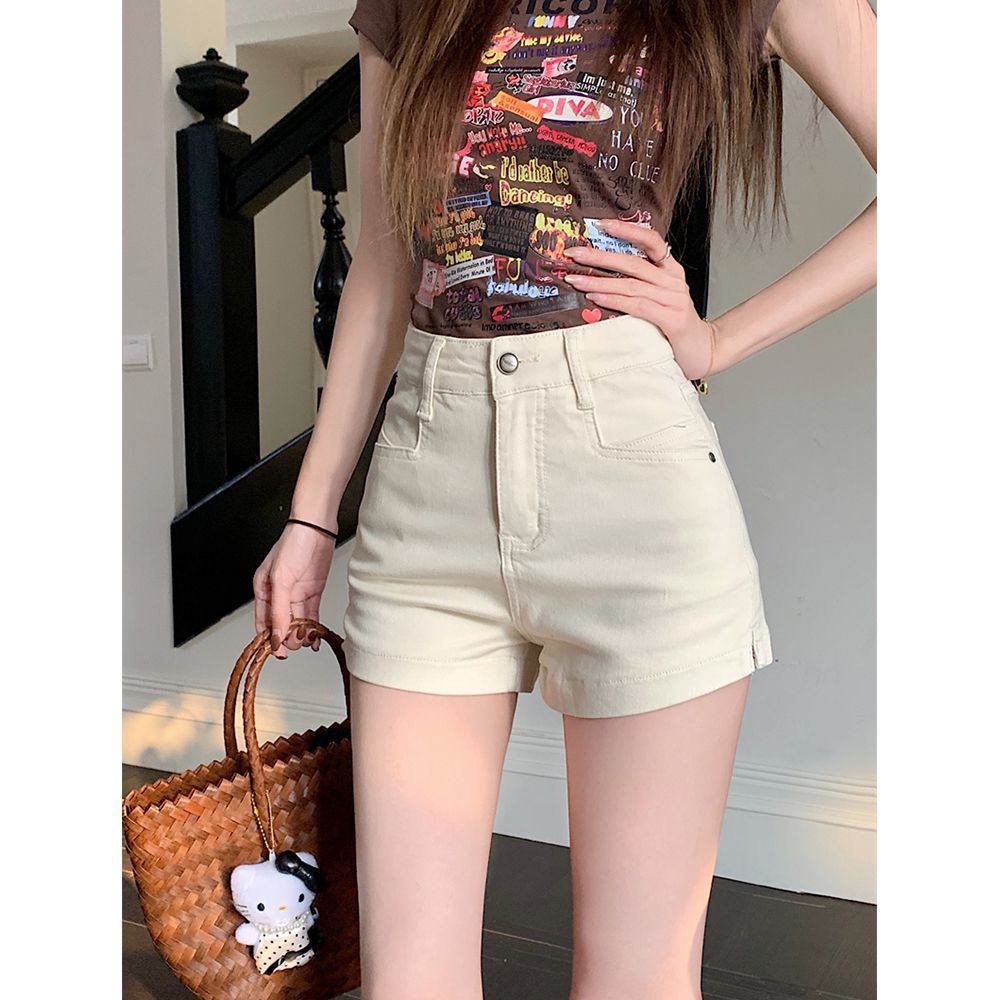 辣妹性感彈力牛仔短褲女2026夏季新款設計感高腰修身顯瘦熱褲chic