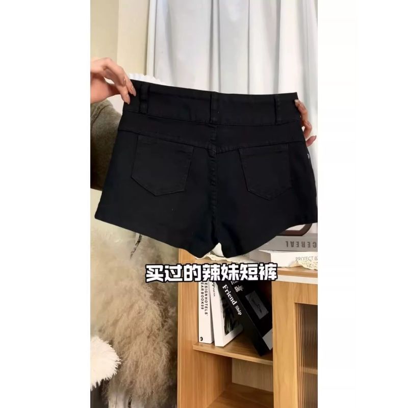 韓版黑色柳丁超短牛仔褲女夏季薄款設計費高腰緊身辣妹包臀熱褲子