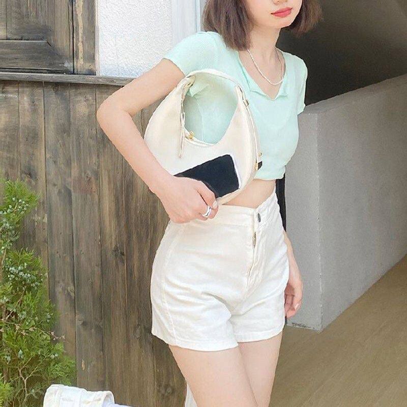 黑色牛仔短褲女夏季2026年新款辣妹高腰顯瘦卷邊設計a字包臀熱褲