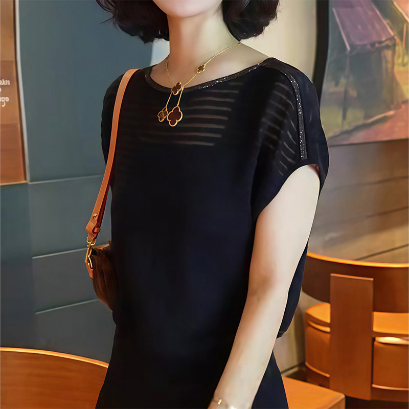 法式薄款針織短袖T恤2026夏季新款小眾別致圓領收腰顯瘦氣質上衣