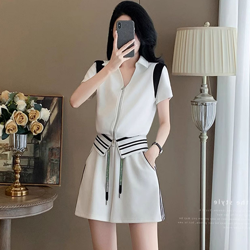 RY2959# 夏季2026新款高级感休闲运动套装女时尚洋气小香风短袖短裤...