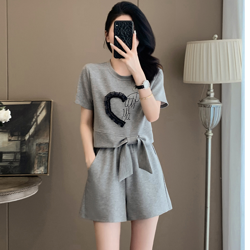 RY2960# 2026新款夏季今年流行巨好看夏装女装短袖短裤时尚休闲运动...