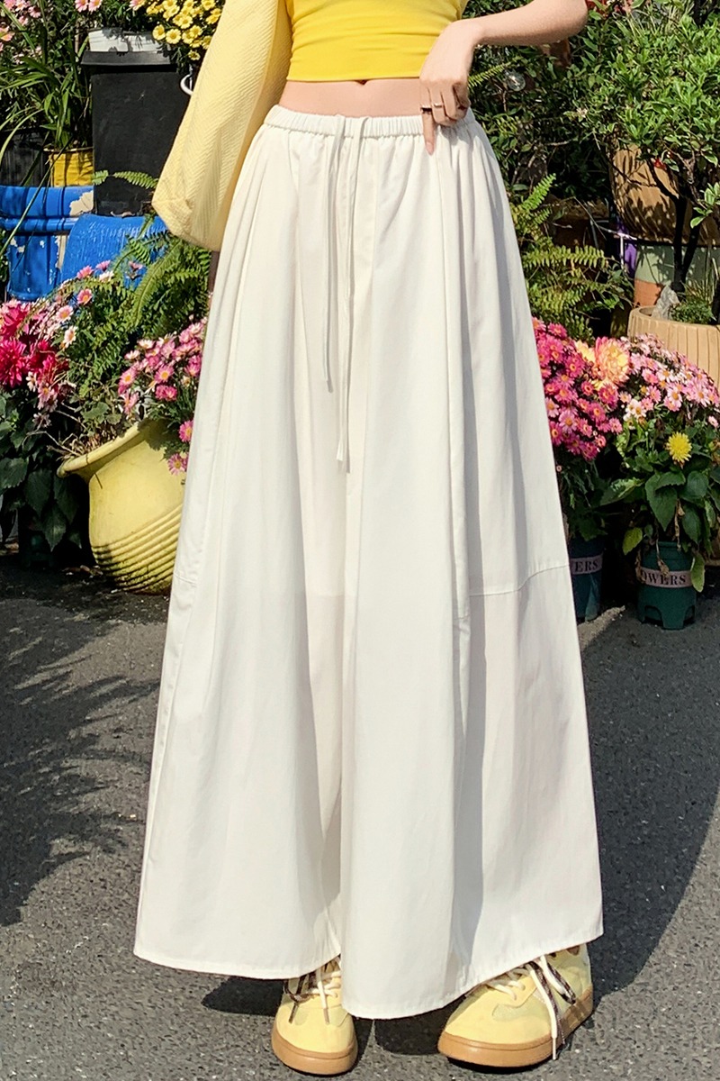 天絲闊腿褲女2026夏季薄款寬松遮胯顯瘦垂感休閑冰絲梧桐九分褲