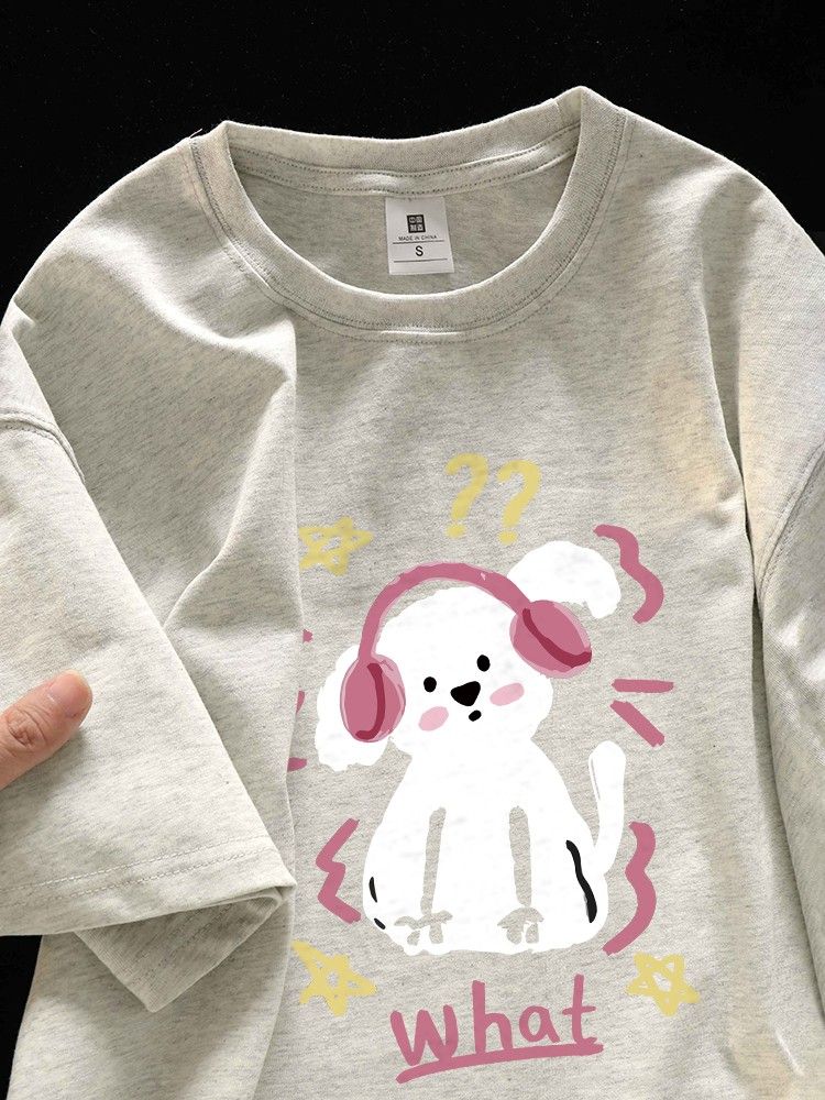 MY10852# 后包领纯棉正肩t恤女小众短袖茶里茶气别致上衣女裝貨源服裝批發