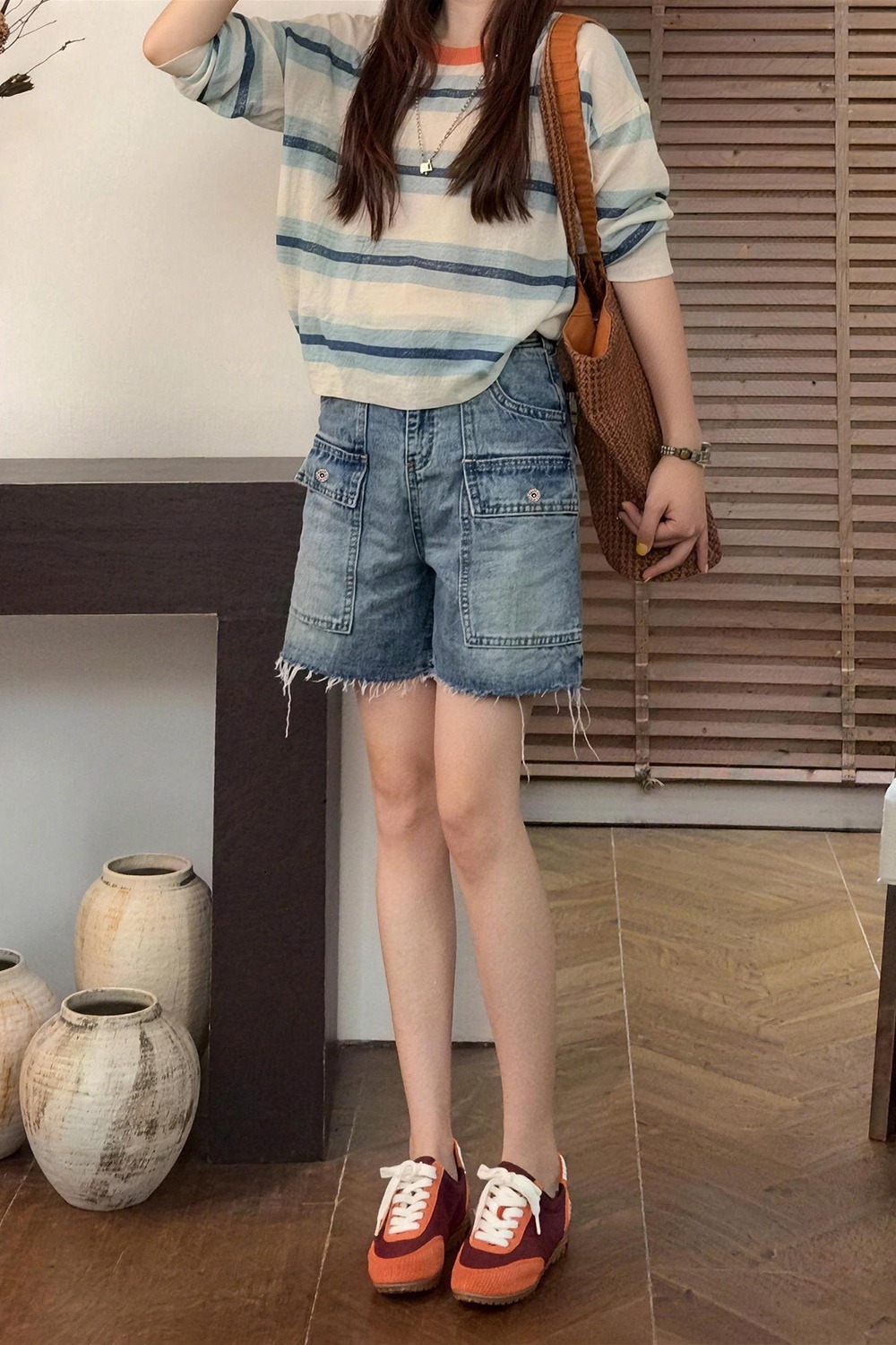 2026夏季薄款大碼女裝洋氣毛邊工裝闊腿牛仔短褲新款顯瘦百搭熱褲