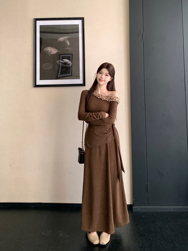 MY14655# 大码女装新品气质两件套上衣+裙子女裝貨源服裝批發