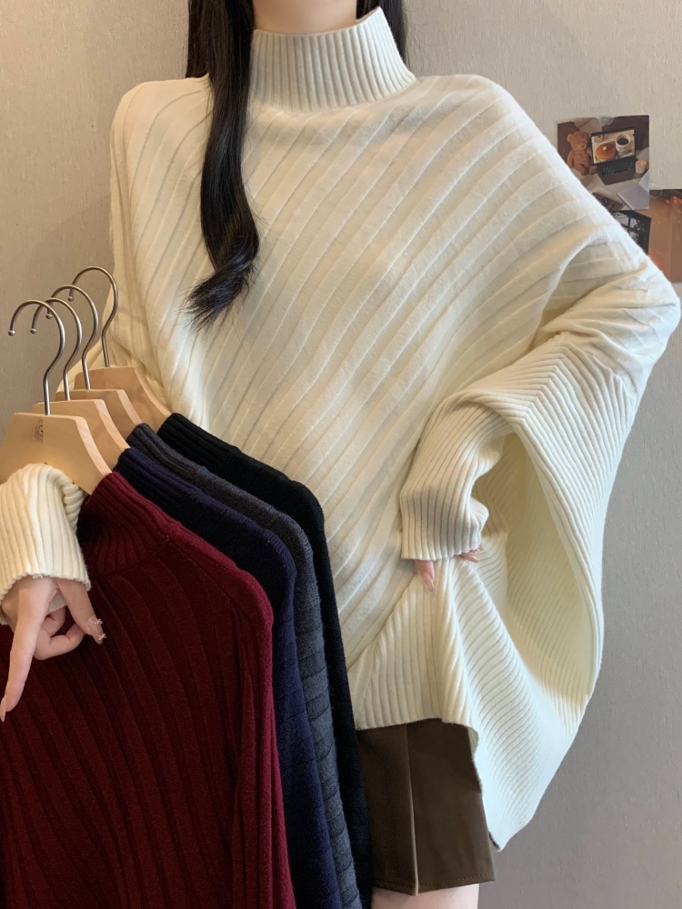 MY14652# 大码女装新款韩系气质长袖毛衣设计感独特宽松巨显瘦女裝貨源服裝批發