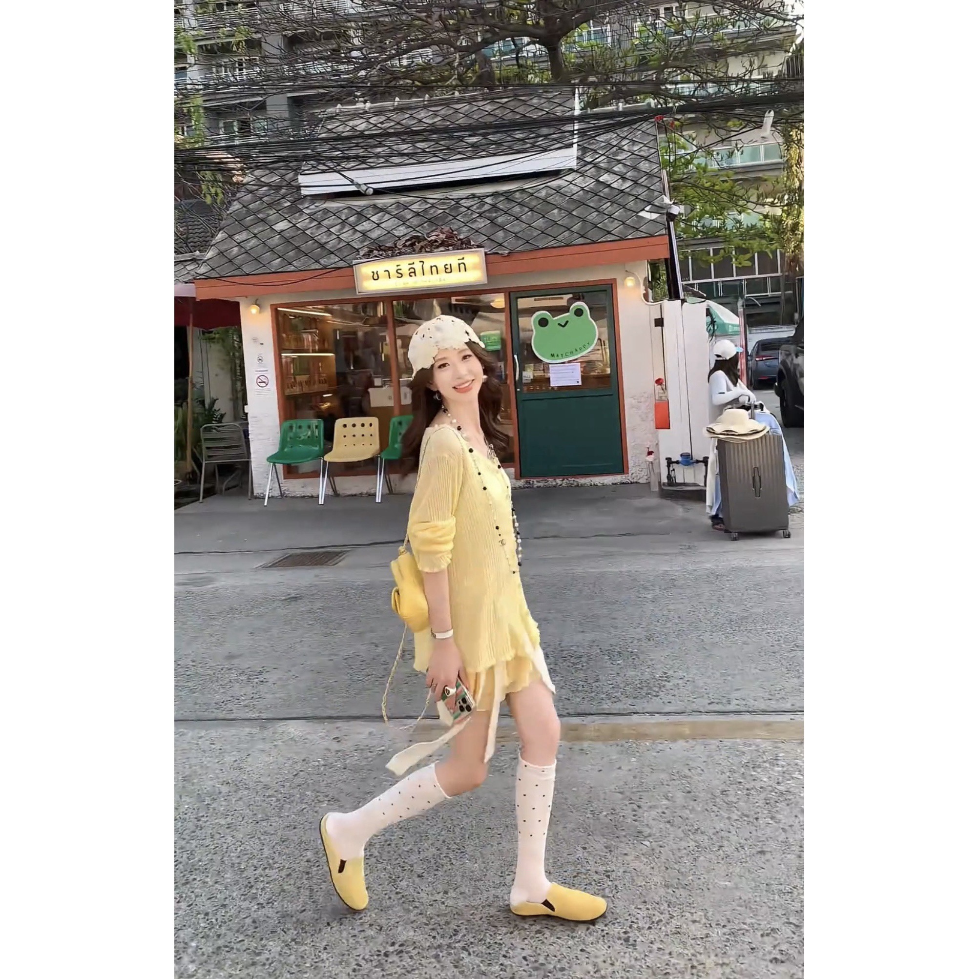 穎子定制藍調莊園時尚花邊針織開衫女夏純色外搭罩衫上衣
