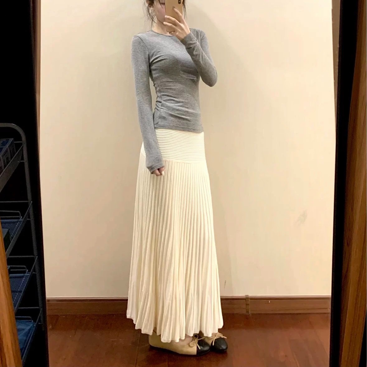 糯糯奶黃色針織裙子魚尾裙秋冬加厚中長款半身裙女