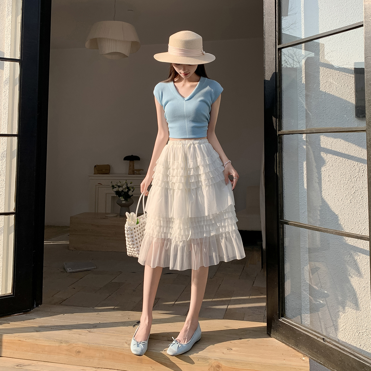 實拍～公主范網紗層次感立體蓬蓬蛋糕裙2026新款韓系少女中長裙