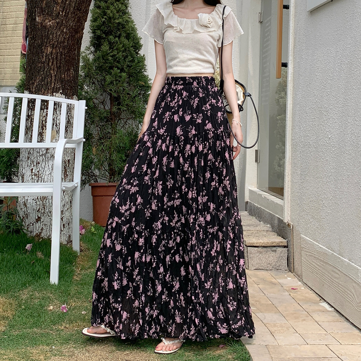 復古氣質碎花半身裙女2026新款高級感御姐長裙獨特超好看裙子