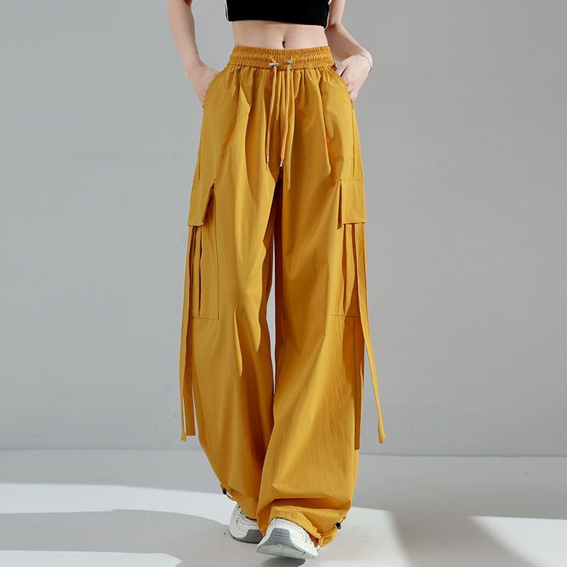 RY1318# 实拍2026夏季新款时尚宽松显瘦阔腿束脚两穿登山裤休闲工装裤