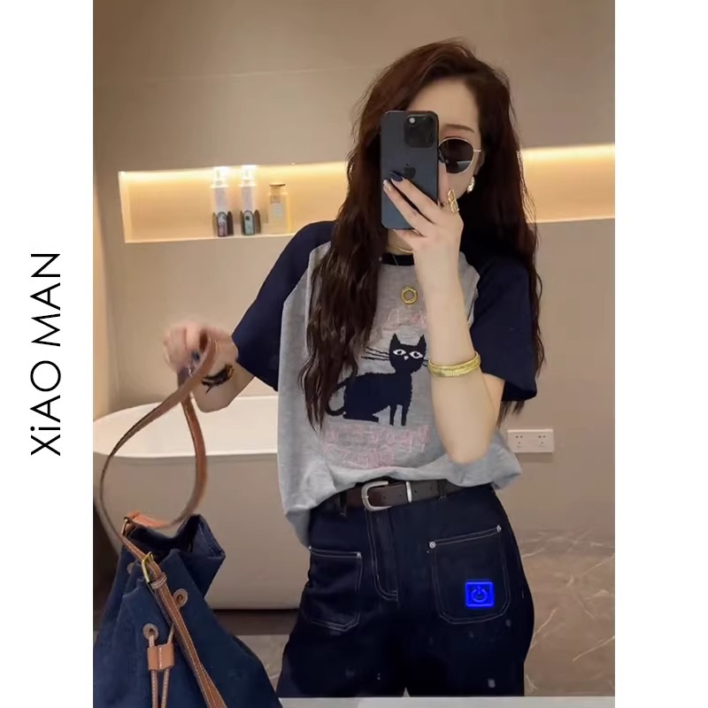 高腰休閑設計天絲九分闊腿牛仔褲女2026夏新款小個子八分直筒褲子