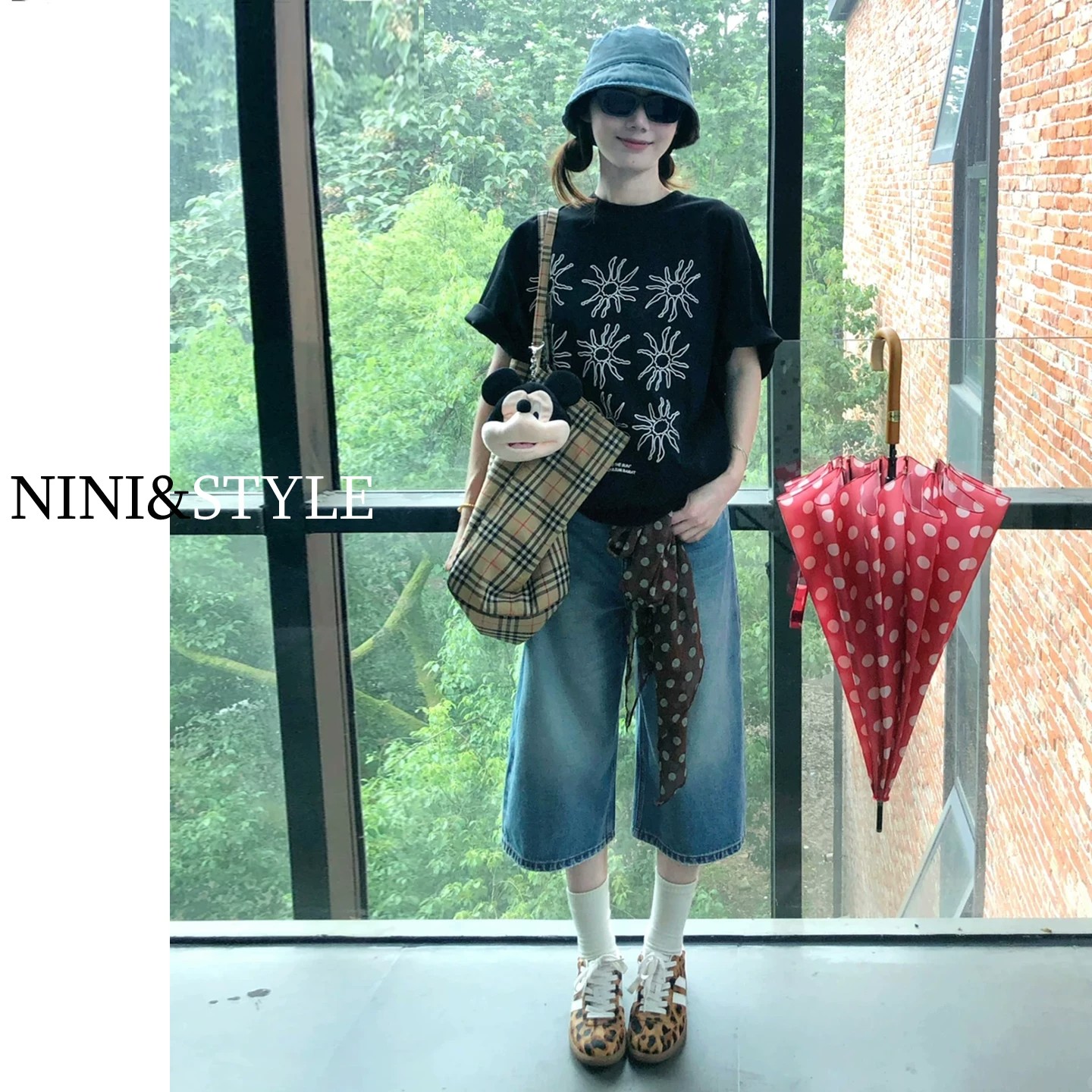 美式復古高腰七分牛仔褲女2026夏季新款中褲小個子短褲寬松闊腿褲