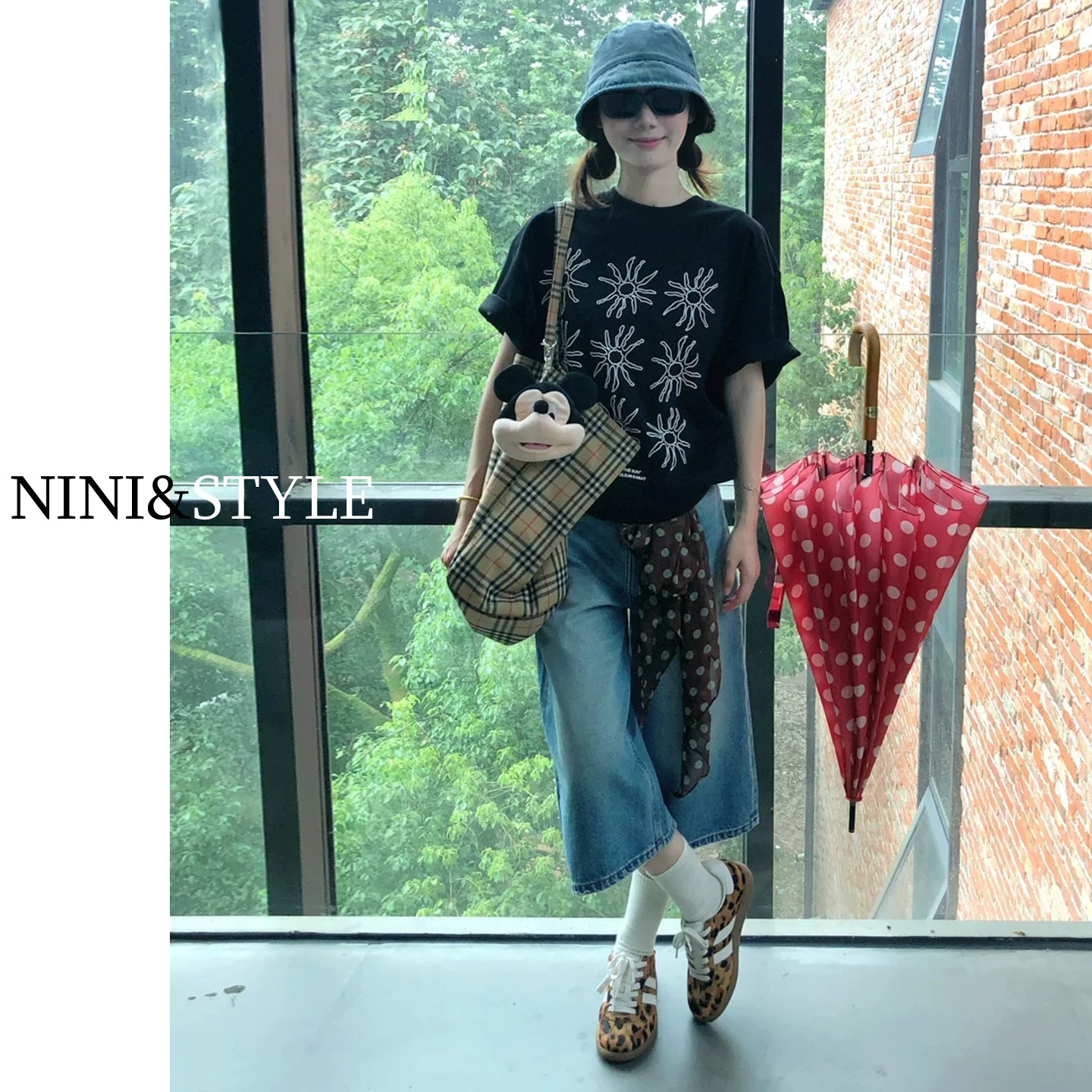 美式復古高腰七分牛仔褲女2026夏季新款中褲小個子短褲寬松闊腿褲