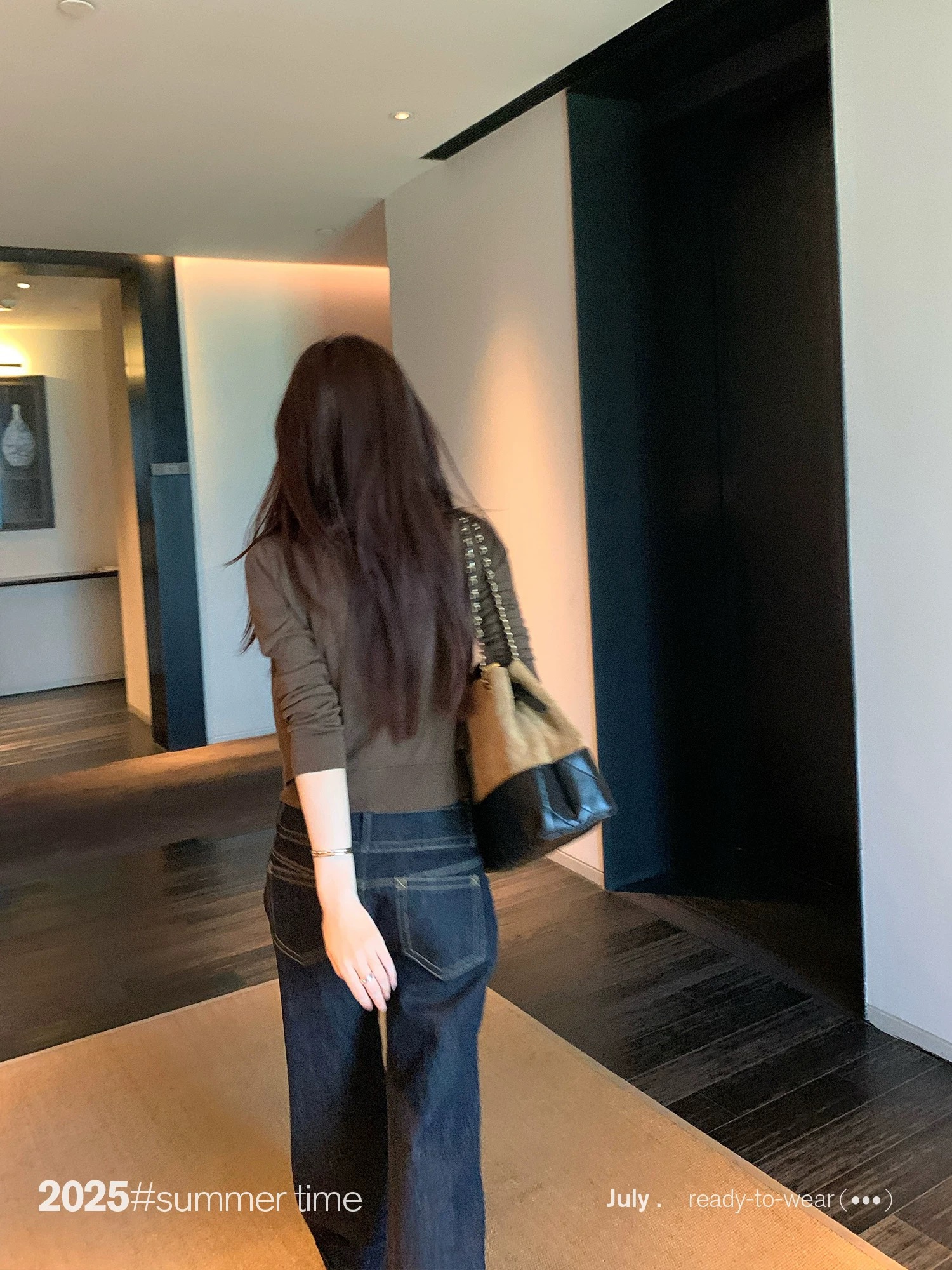 SUNONEONE 低腰丹寧原牛色修身牛仔褲女早秋美式復古直筒休閑褲子
