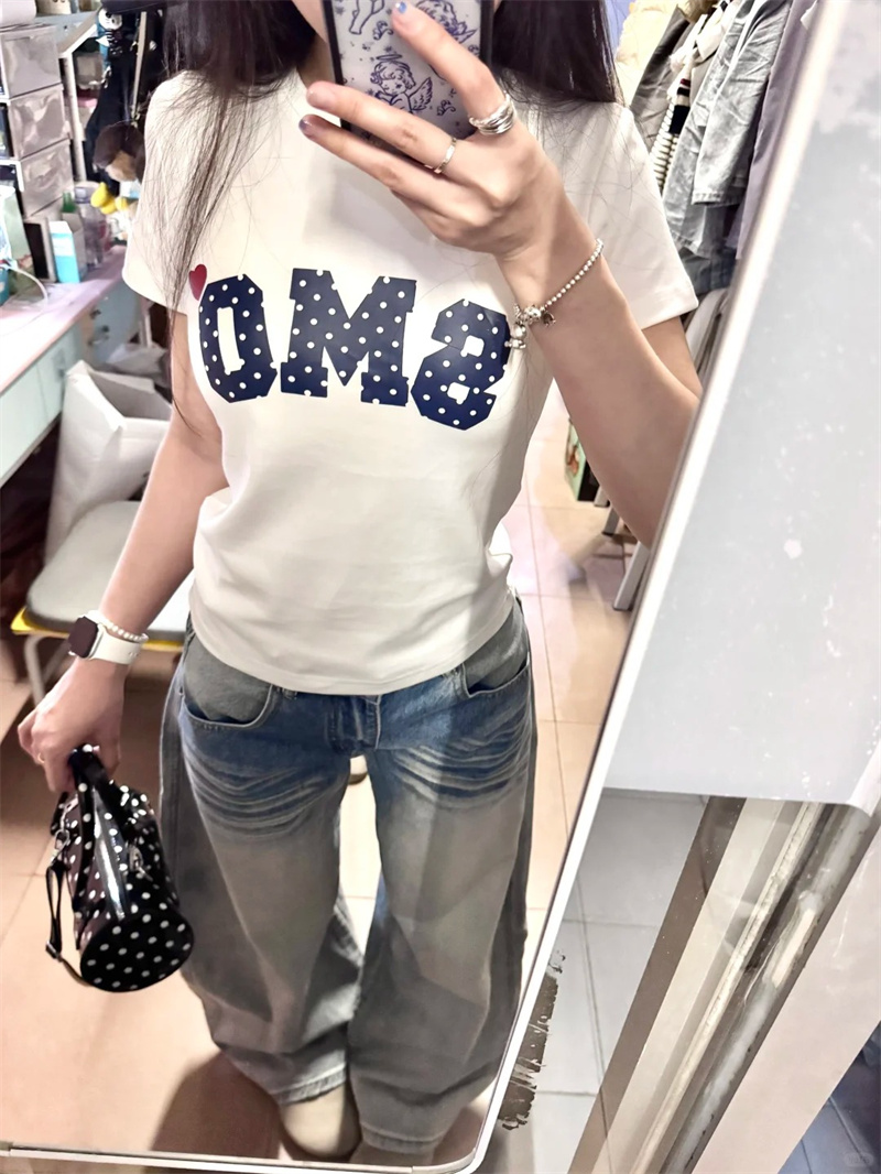 小個子復古刺繡彎刀闊腿牛仔褲女低腰寬松直筒顯瘦拖地長褲