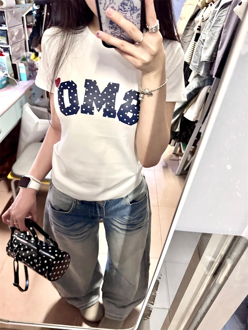 小個子復古刺繡彎刀闊腿牛仔褲女低腰寬松直筒顯瘦拖地長褲