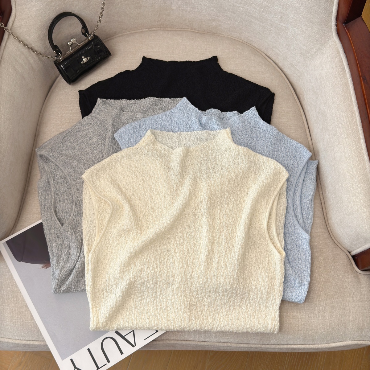實拍夏季新款性感扭結收腰顯瘦針織上衣女辣妹外穿氣質開叉背心