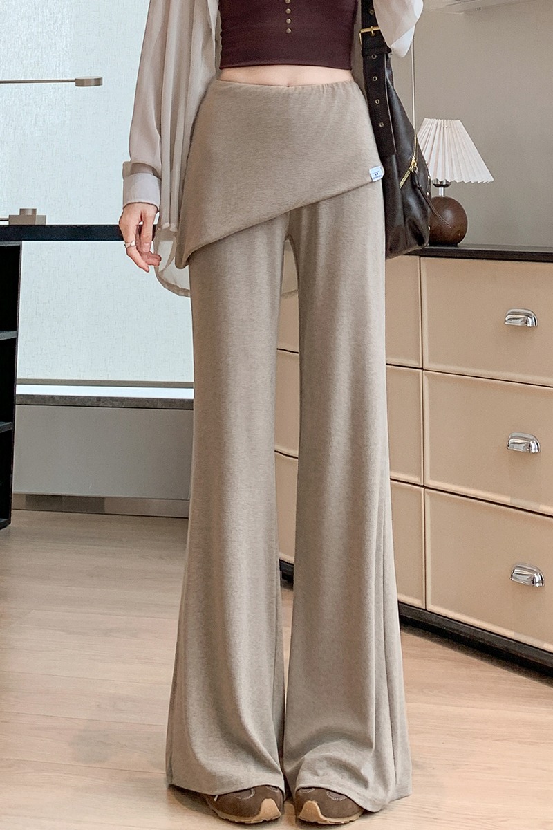 實拍微喇褲女2026夏季新款屁簾褲垂感高彈修身高腰顯瘦運動褲潮