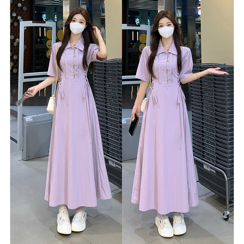 RY3382# 实拍~大码202夏季新款法式衬衫绑带收腰独特漂亮小个子气质...