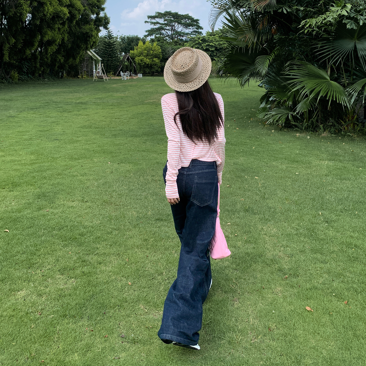 美式復古低腰辣妹寬松喇叭褲女2025秋冬季新款百搭垂感拖地牛仔褲