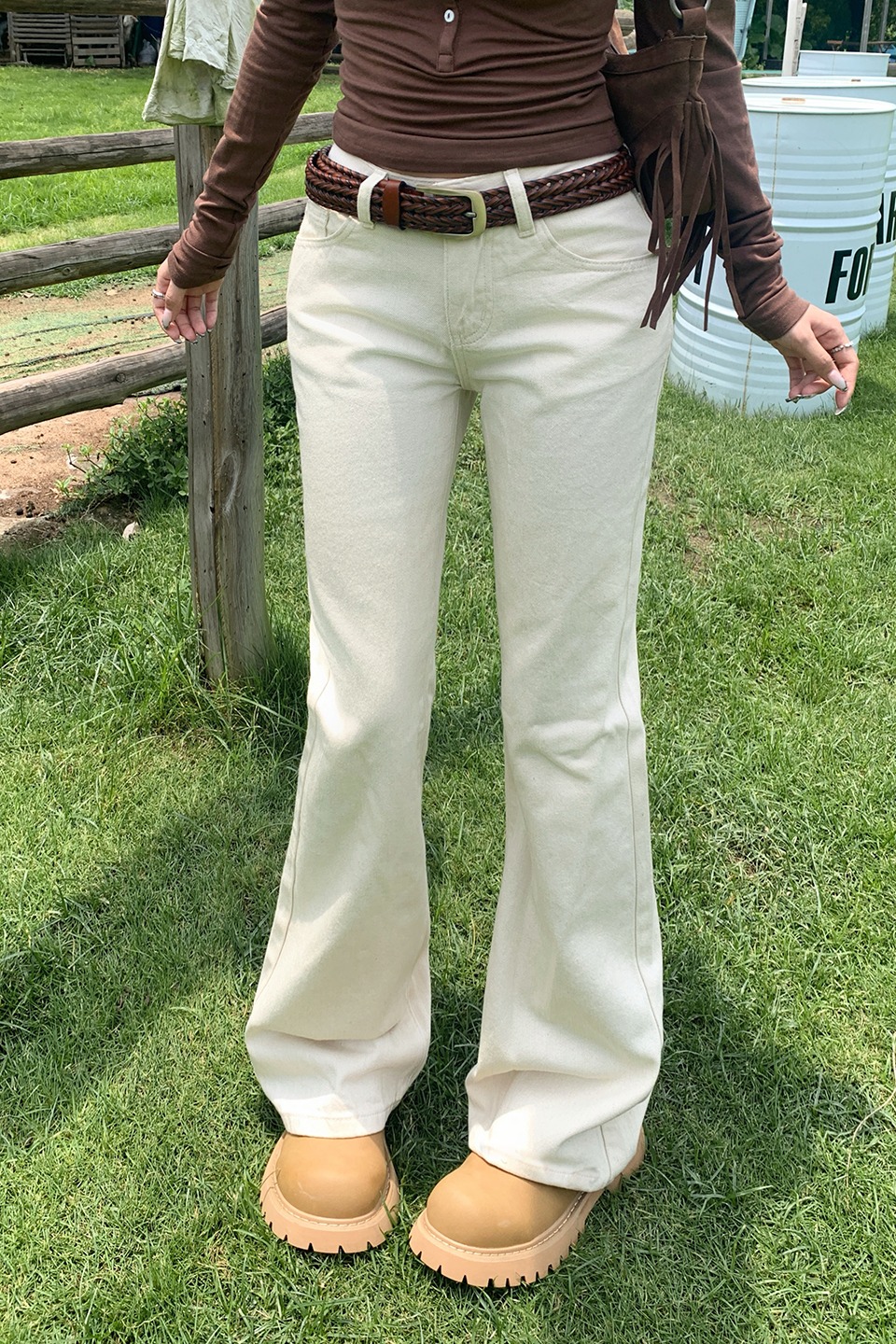 美式復古低腰辣妹修身喇叭褲女2025秋冬新款百搭顯瘦彈力牛仔褲女