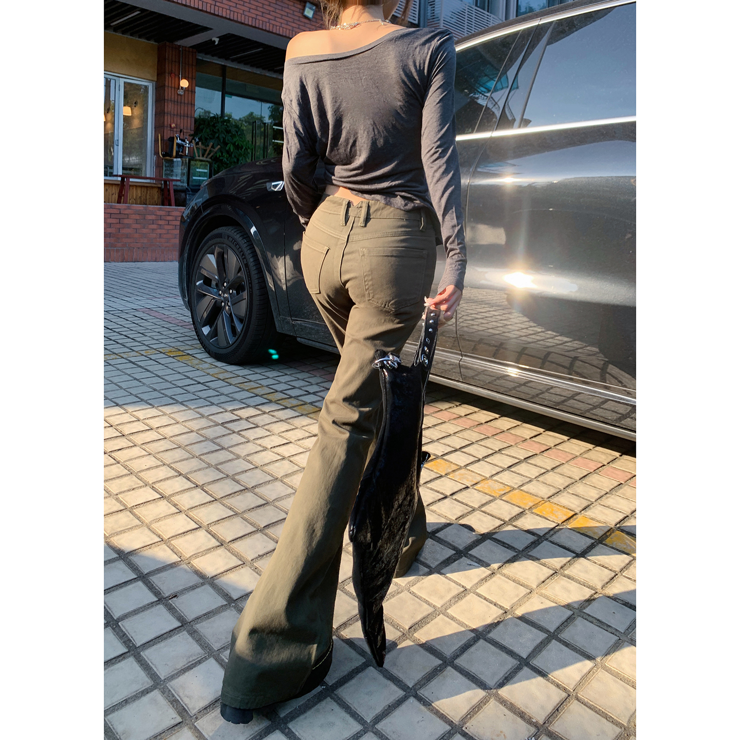 美式復古辣妹低腰牛仔喇叭褲女2025秋季新款修身顯瘦垂感馬蹄褲