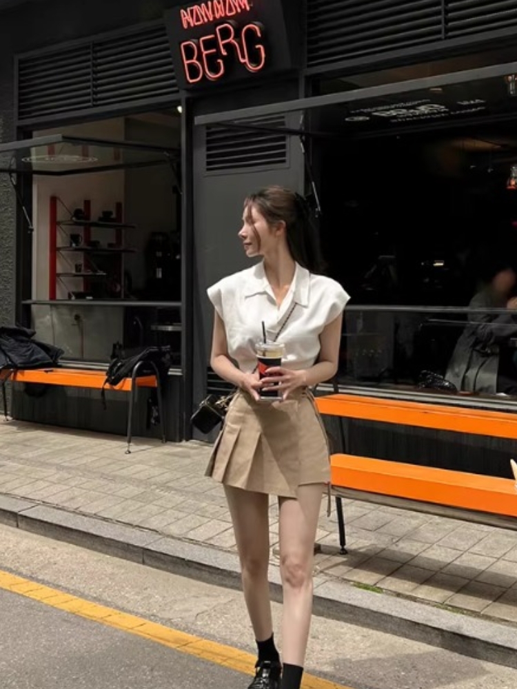 簡約修身短袖POLO衫短款針織衫翻領T恤上衣女2026新款夏季韓版潮