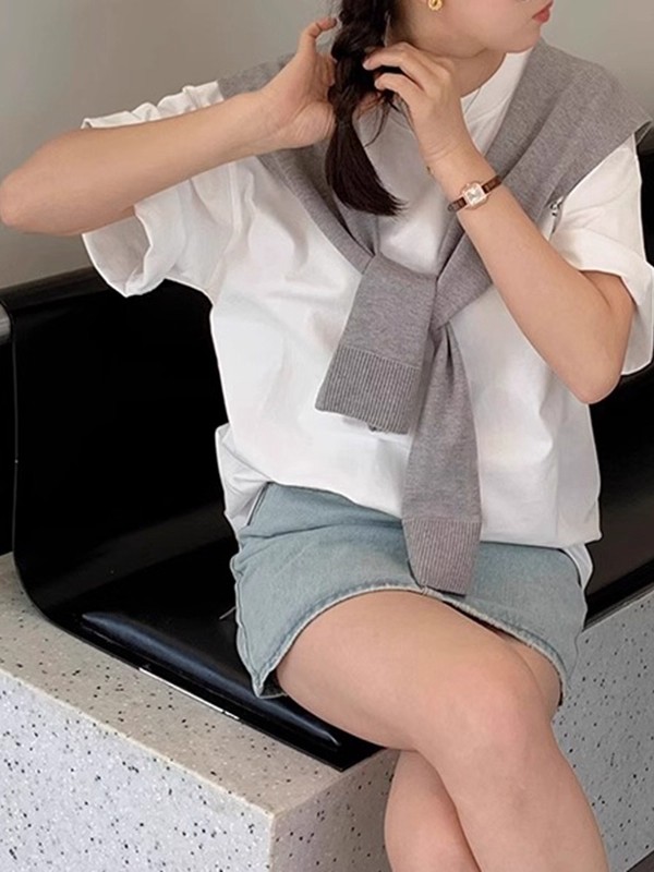 2026韓版空調房小披肩外搭網紅襯衫春秋針織毛線配裙子圍巾女