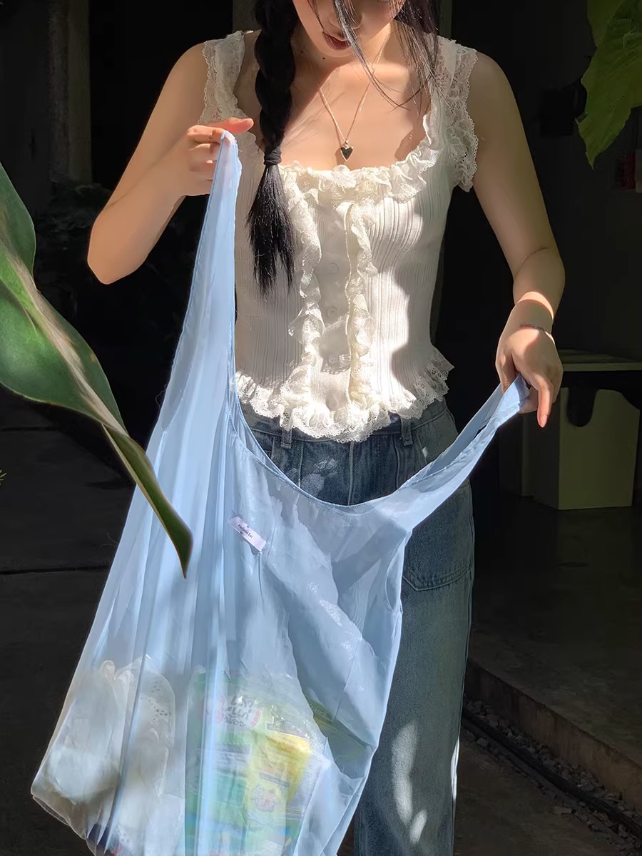 蕾絲吊帶背心女2026新款夏季白色內搭無袖法式甜辣小上衣女