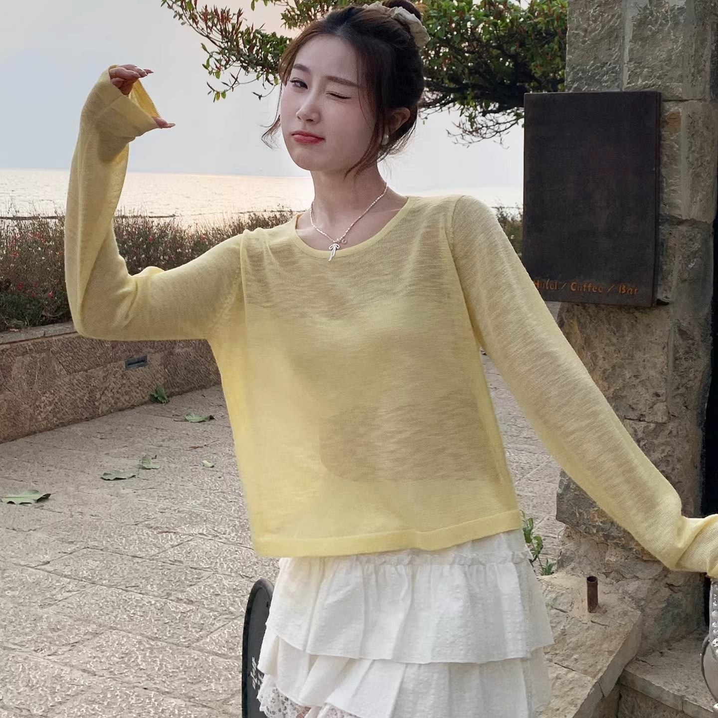 巨好看的防曬罩衫女2026新款夏季寬松長袖t恤紫色上衣高級感外搭