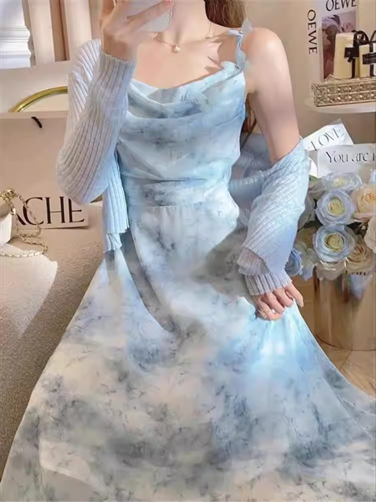 小清新優雅冰絲v領輕薄針織防曬罩衫2026秋季超好看漂亮百搭上衣