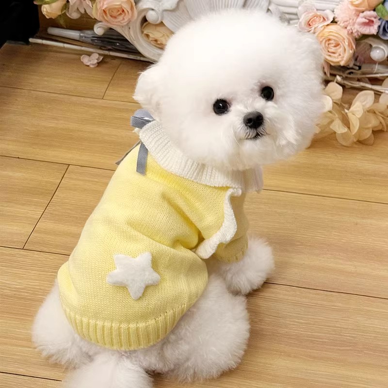 跨境小狗狗衣服約克夏小型幼犬泰迪雪納瑞比熊冬天寵物針織毛衣