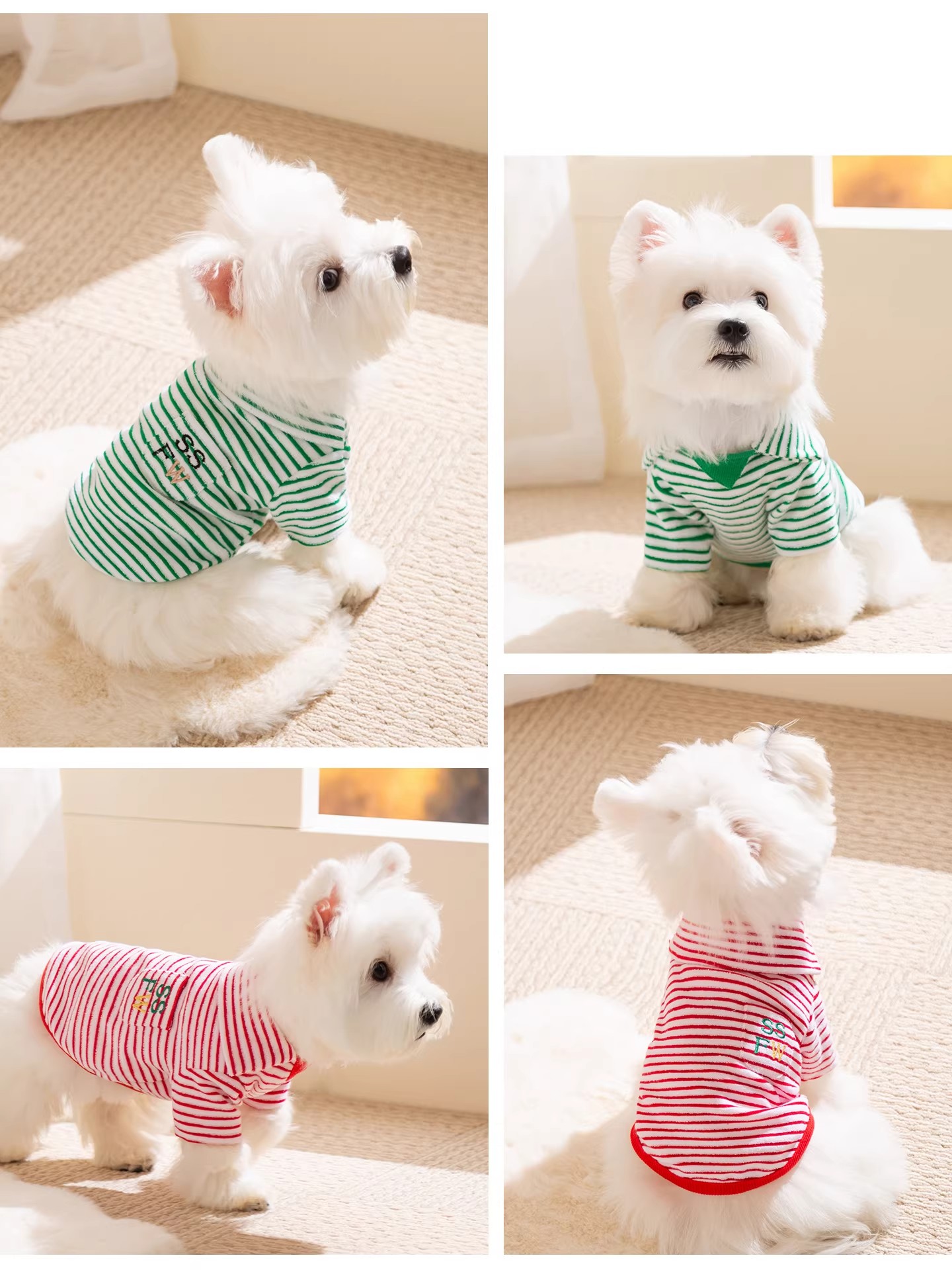 跨境嬉皮狗小狗狗衣服幼犬比熊泰迪雪納瑞中小型犬春秋裝寵物絨衣