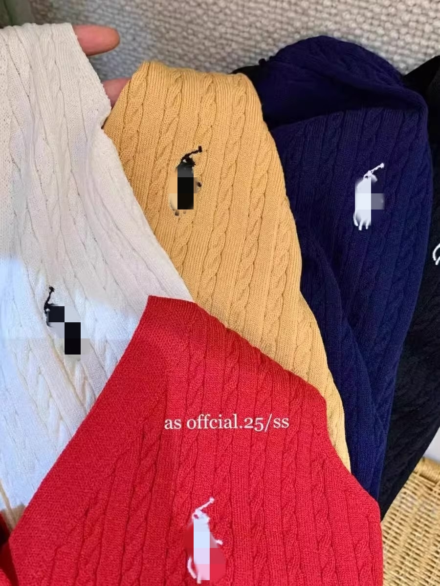 2026新款小馬刺繡針織背心女氣質修身吊帶v領馬甲法式開衫上衣