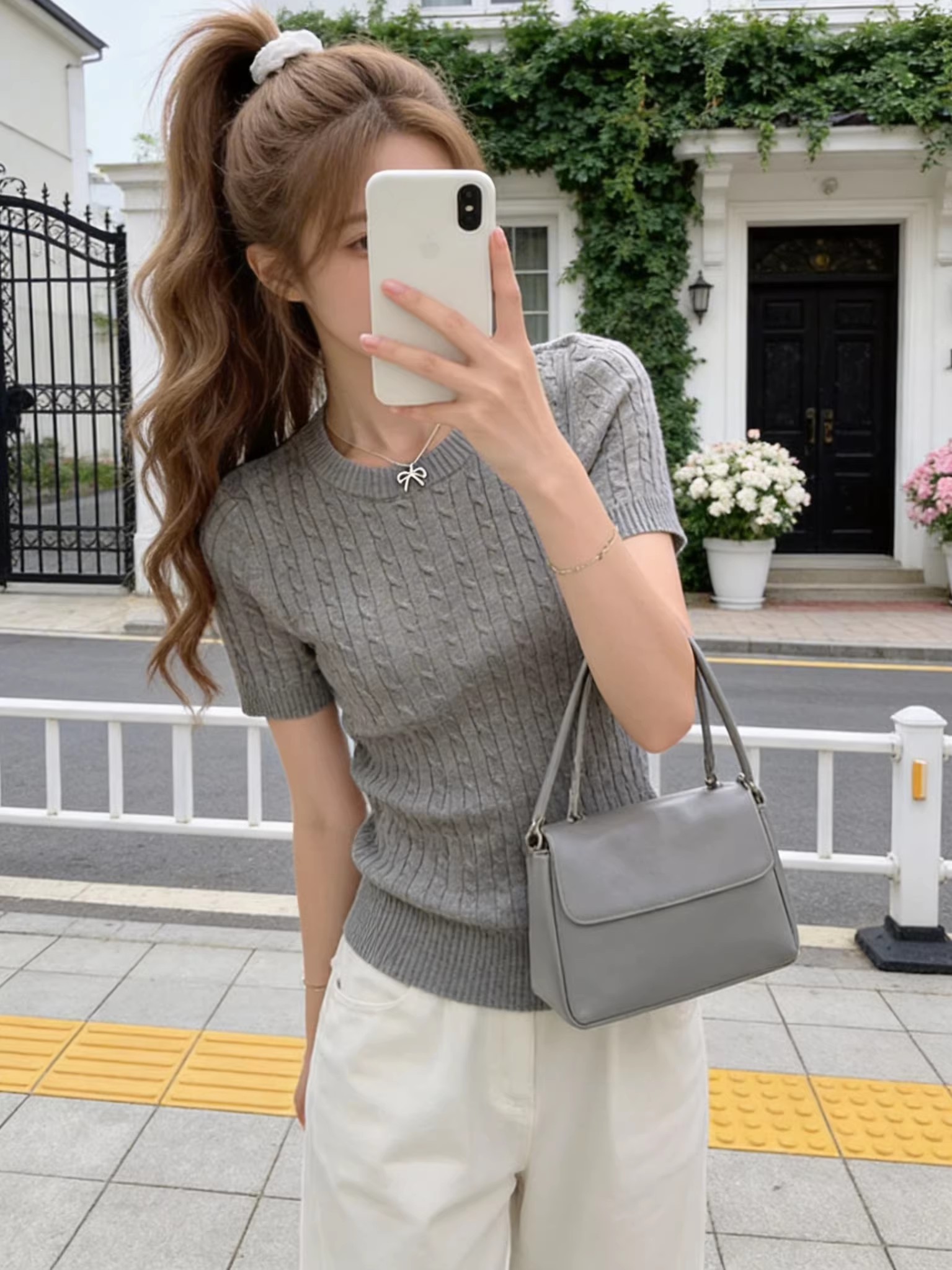 春夏女裝2026新款高端小資小上衣絕美巨好看短袖打底針織衫t恤女