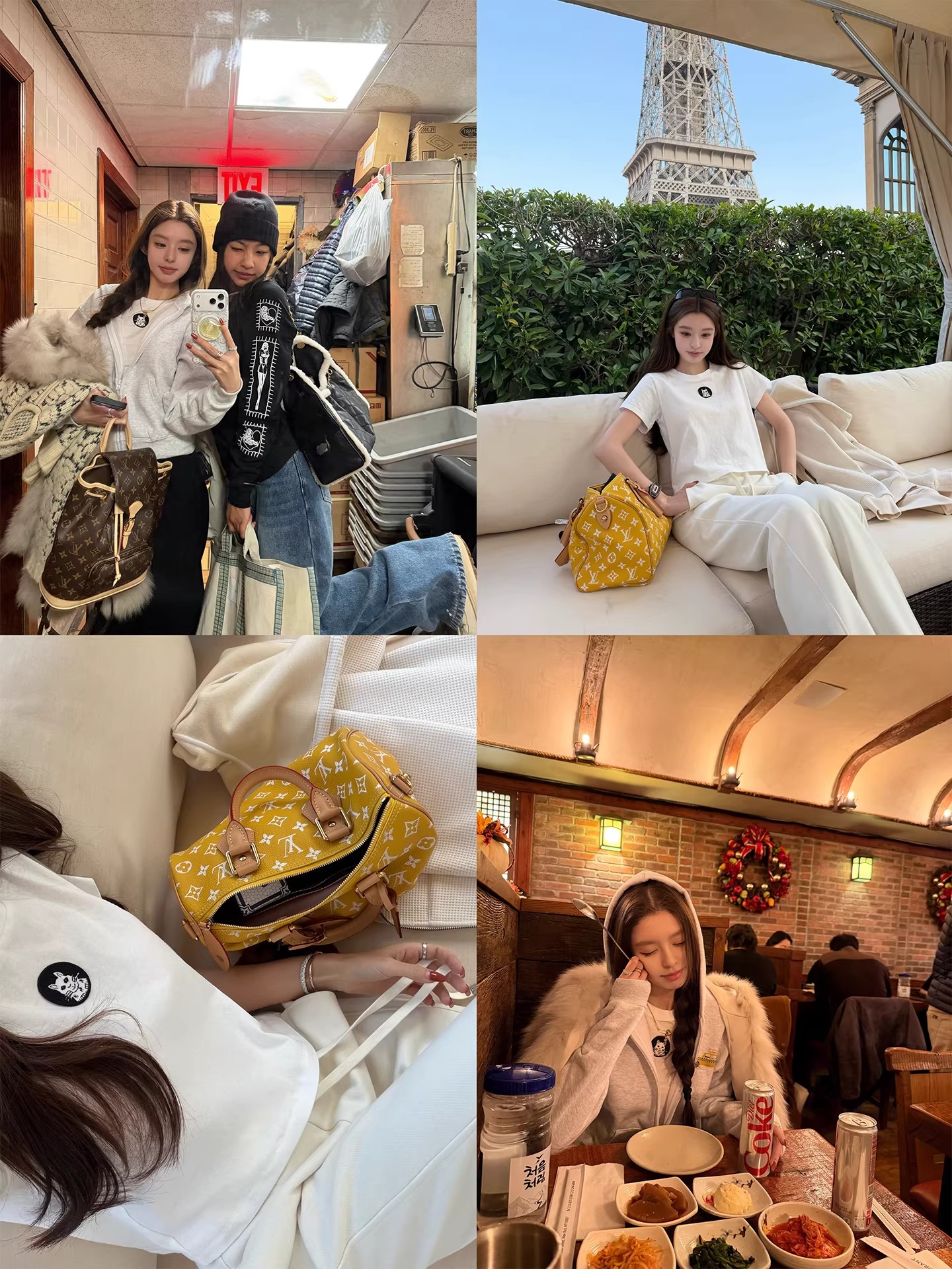 辣妹正肩針織衫短袖T恤女夏季新款貓咪徽章刺繡修身短款上衣潮