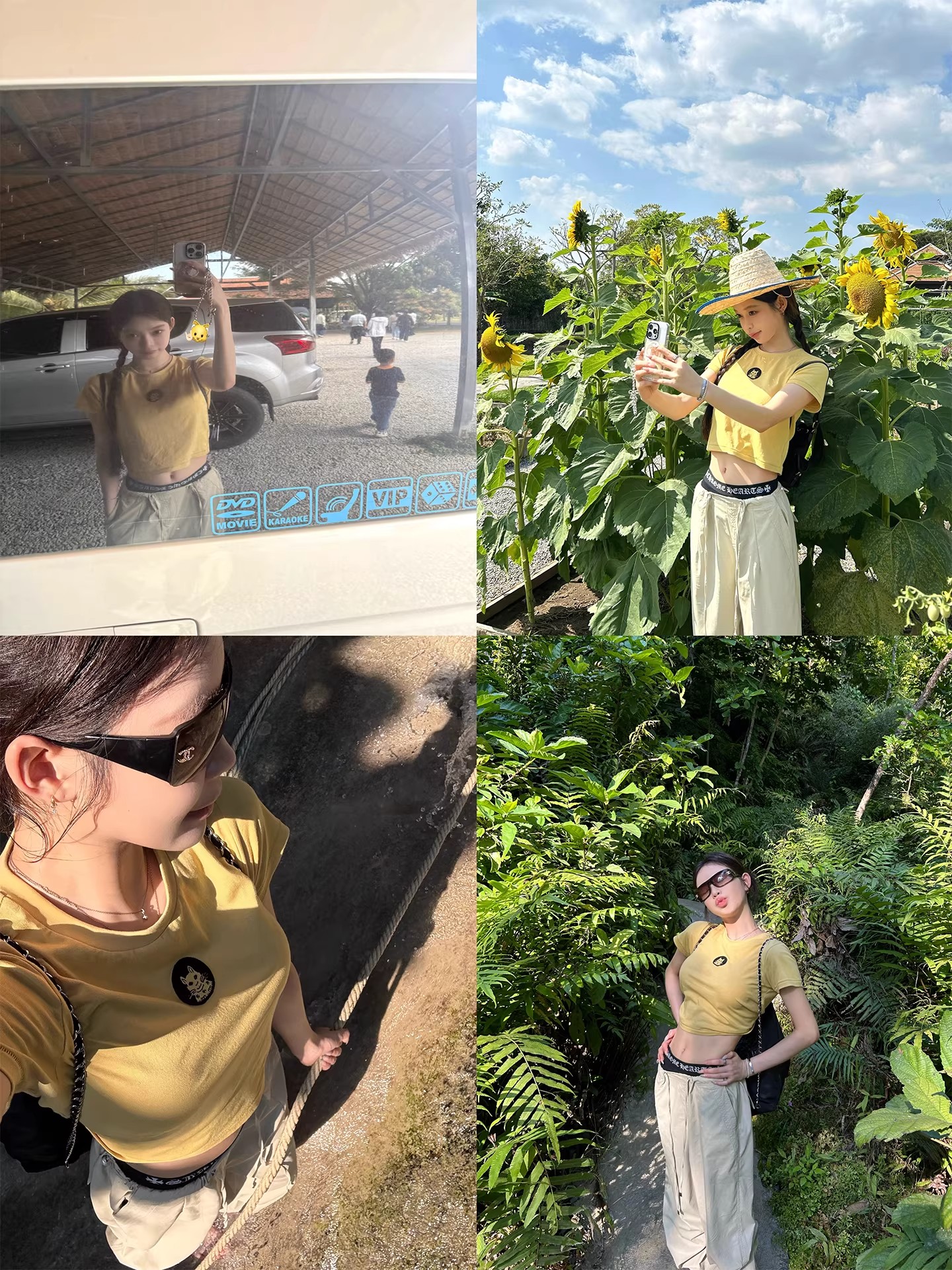 辣妹正肩針織衫短袖T恤女夏季新款貓咪徽章刺繡修身短款上衣潮